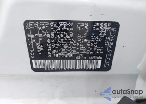 2023 Nissan Rogue Sv Fwd из США, поврежденный, VIN JN8BT3BA5PW425636